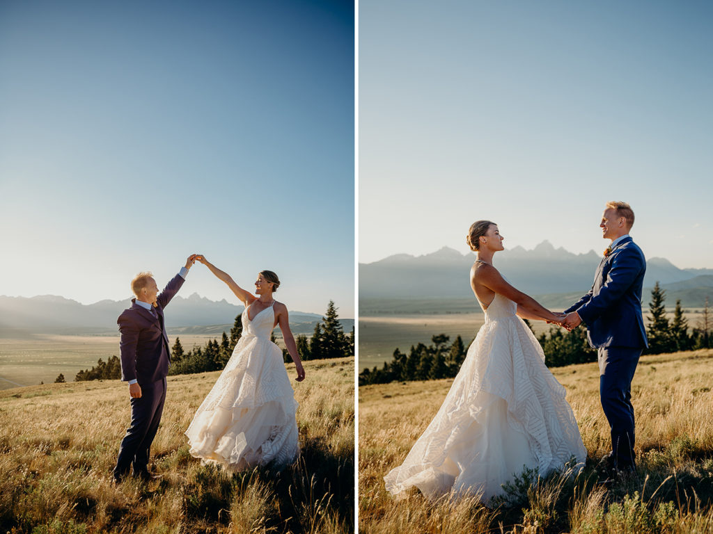 Hayley Paige Wedding Dress Jackson Hole Wedding
