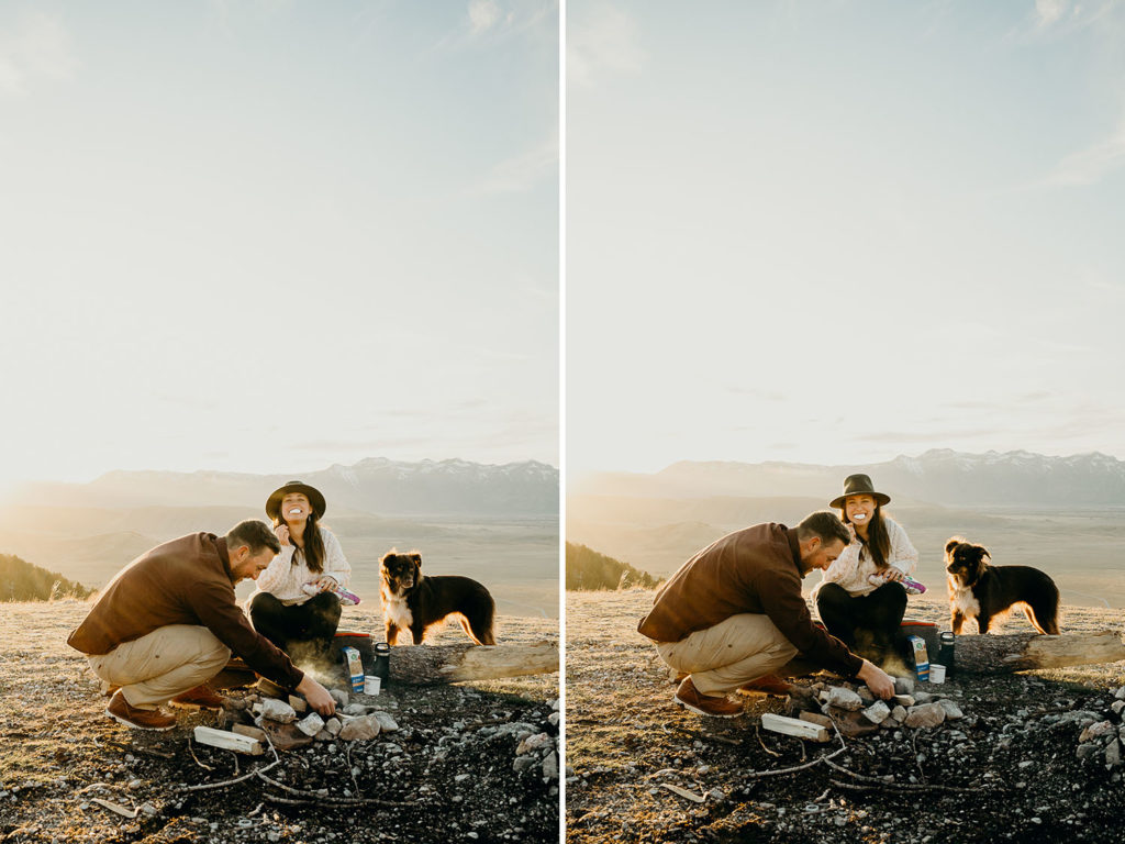 jackson hole adventure engagement