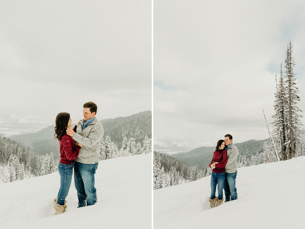 wyoming winter engagement