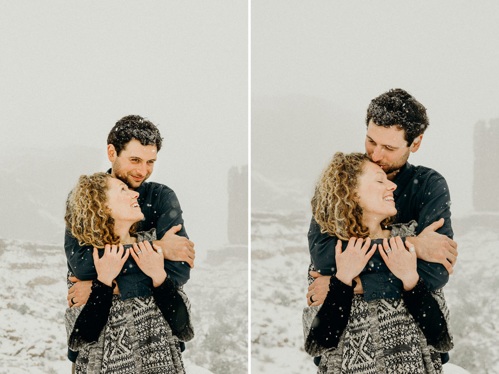 arches national park winter wedding