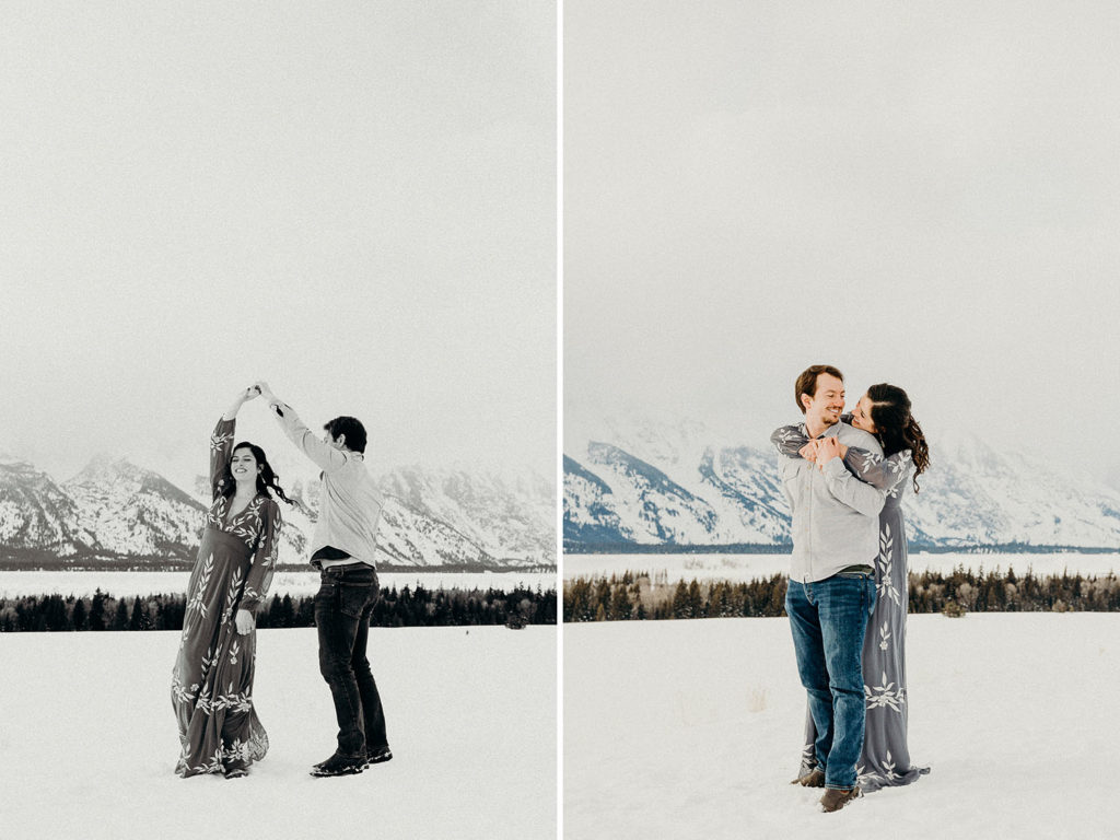 Grand Teton National Park Winter Engagement