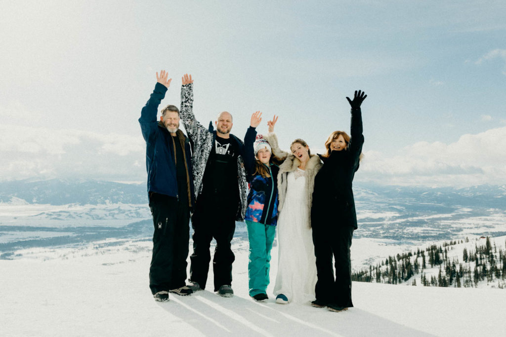 Jackson Hole Mountain Resort Snowboarding Wedding