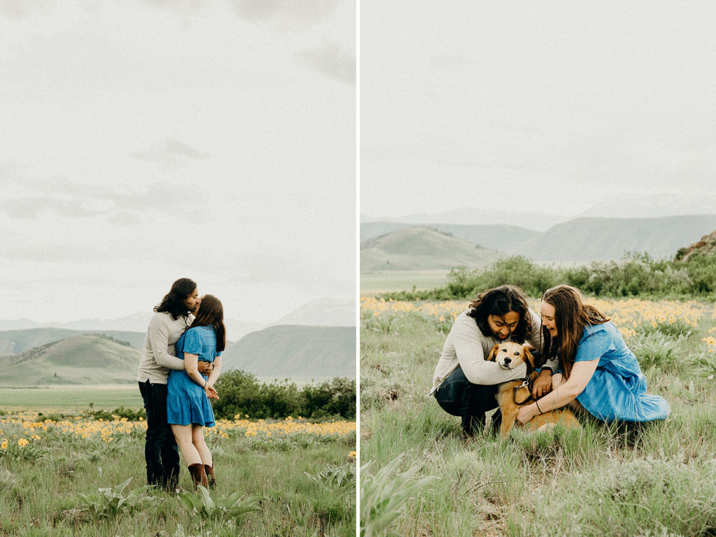 Engagement with dog